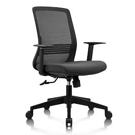 Кресло офисное Scanno_LB / черная сетка /черная ткань - Фото предпросмотра