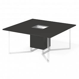 Стол для переговоров на 8 человек квадратный "Компьютерные столы"  ПК-ФРМ-СТГ160Х160-В2-179 дуб ферраре - Фото предпросмотра