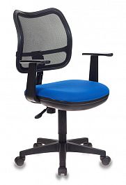 Кресло оператора CH-797 AXSN ткань 26-21  синий, спинка - черная ткань-сетка "Компьютерные кресла" ТО-002159001097 синий - Фото предпросмотра