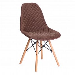 Чехол Е07 на стул Eames, коричневый - Фото предпросмотра