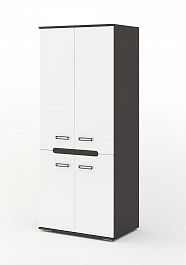 Гостиная ГРАДА шкаф 2-х створчатый (800х1940х532) (венге/белый глянец) - Фото предпросмотра