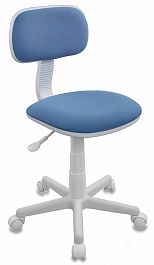 Кресло детское Бюрократ CH-W201NX голубой 26-24 крестовина пластик пластик белый "Кресла и стулья" ТО-002159002693 голубой - Фото предпросмотра