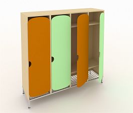 Шкаф для детской одежды на ножках ШГС4М оранжевый - Фото предпросмотра