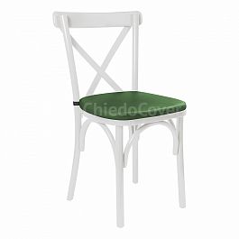 Подушка для стула Кроссбэк, 2см, зеленая - Фото предпросмотра
