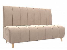 Прямой диван Ральф (полностью велюр бежевый) - Фото предпросмотра