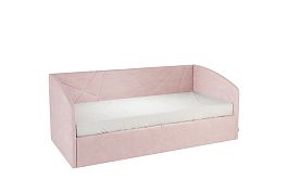 Кровать с подъемным механизмом Бест (Софа) 90х200 см КМ.S-15.2172 нежно-розовый (велюр) - Фото предпросмотра