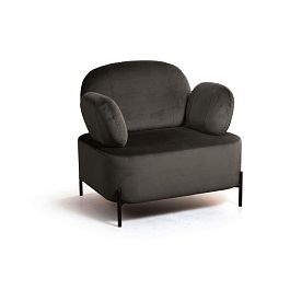 Кресло Dandy, бархат matte 80 серый - Фото предпросмотра