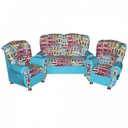 Комплект игровой мебели «Бусинка Люкс» Голубой - Фото предпросмотра