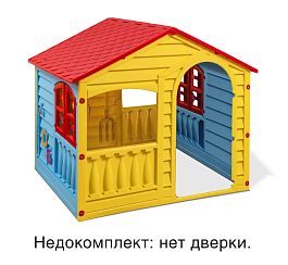 Домик игровой Sheffilton KIDS 360-Н красный/голубой/желтый - Фото предпросмотра