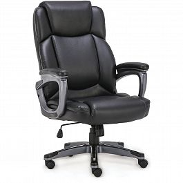 Кресло офисное BRABIX PREMIUM "Favorite EX-577", пружинный блок, рециклированная кожа, черное, 531934 - Фото предпросмотра