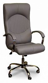 Кресло для руководителя Гермес КВ-16, серое - Фото предпросмотра
