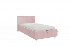 Кровать с подъемным механизмом Бест 90х200 см ZP.KM0.9-02.2172 нежно-розовый (велюр) - Фото предпросмотра