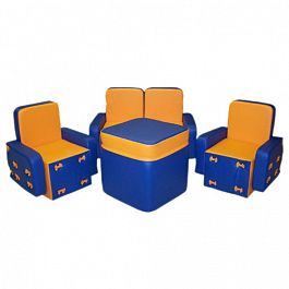 «Бантик» "комплект мебели" - Сине-оранжевый - Фото предпросмотра