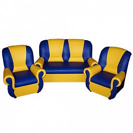 Комплект игровой мебели «Бусинка» Сине-желтый - Фото предпросмотра