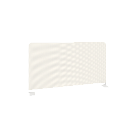 Metal System Экран тканевый боковой Б.ТЭКР-72 Белый/Белый металл 720*390*22 - Фото предпросмотра