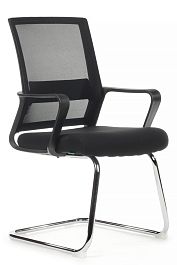 Кресло Mint RCH посетительское 1029CB Чёрная ткань/Чёрная сетка - Фото предпросмотра