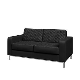 Двухместный диван Aveo 160x84x82,5 чёрный - Фото предпросмотра