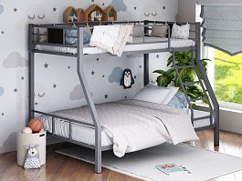 Двухъярусная кровать "Гранада-1" серый - Фото предпросмотра