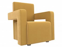 Кресло Рамос (полностью микровельвет желтый) - Фото предпросмотра