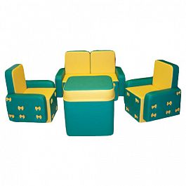 «Бантик» "комплект мебели" - Зелено-желтый - Фото предпросмотра