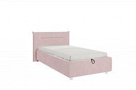 Кровать с подъемным механизмом Альба 90х200 см ZP.KM0.9-01.2172 нежно-розовый (велюр) - Фото предпросмотра