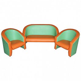 Комплект игровой мебели «Совенок» Салатово-оранжевый - Фото предпросмотра