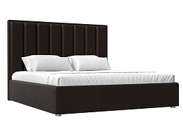 Интерьерная кровать Афродита 160 (полностью экокожа коричневая) - Фото предпросмотра