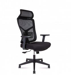 Кресло офисное / Asper / 165A-B-BB/черный пластик  / черная сетка / черная ткань "Кресла для руководителей"  ТК-001035000513 черный - Фото предпросмотра