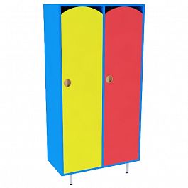 Шкафчик для одежды 2-секционный стандарт (цветной) - Фото предпросмотра