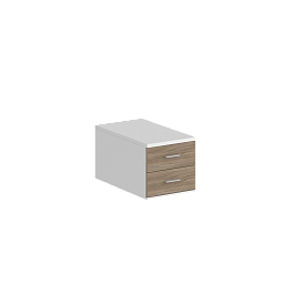 Подвесная тумба Sigma с 2 ящ., 700,  400х518х342  / корпус: белый; фасады: дуб темный - Фото предпросмотра