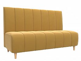 Прямой диван Ральф (полностью микровельвет желтый) - Фото предпросмотра