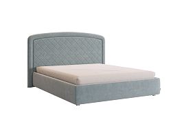 Кровать с основанием Сильва 2 160х200 см ZO.KM1.6-18.2762 оникс (велюр) - Фото предпросмотра