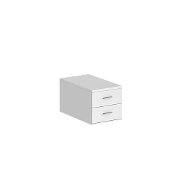 Подвесная тумба Sigma с 2 ящ., 700,  400х518х342  / корпус: белый; фасады: белый - Фото предпросмотра