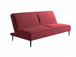 Este диван-кровать трехместный, прямой, без подлокотников, бархат бородовый 16 - Фото предпросмотра