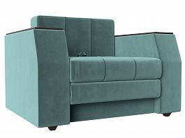 Кресло-кровать Атлантида (полностью велюр бирюзовый) - Фото предпросмотра