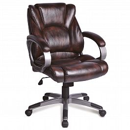 Кресло офисное BRABIX "Eldorado EX-504", экокожа, коричневое, 530875 - Фото предпросмотра