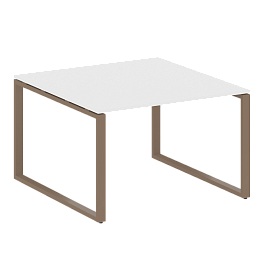 Metal System Перег. стол (1 столешница) на О-образном м/к БО.ПРГ-1.2 Белый/Мокко металл 1200*1235*750 - Фото предпросмотра