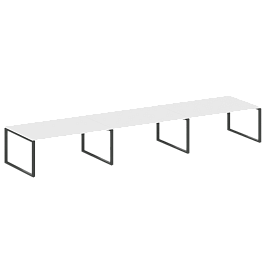 Metal System Перег. стол (3 столешницы) на О-оразном м/к БО.ПРГ-3.5 Белый/Антрацит металл 5400*1235*750 - Фото предпросмотра