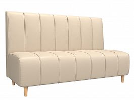 Прямой диван Ральф (полностью экокожа бежевая) - Фото предпросмотра