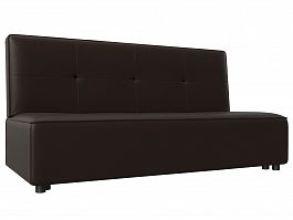 Прямой диван Зиммер (полностью экокожа коричневая) - Фото предпросмотра