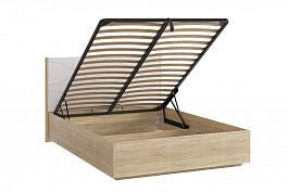 Зара Кровать с подъемным механизмом Люкс 140х200 см SMZ-07.1623 дуб сонома/белый - Фото предпросмотра