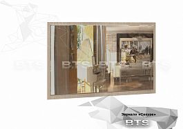 "Сакура" зеркало (800х600) (венге/лоредо) - Фото предпросмотра
