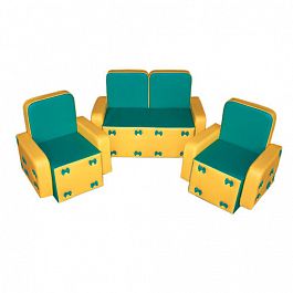 «Бантик без столика» Комплект желто-зеленый - Фото предпросмотра