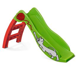 Игровая горка Sheffilton  KIDS Котенок с клубком зеленый/красный - Фото предпросмотра