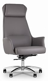 Кресло для руководителя TopChairs Viking серое - Фото предпросмотра