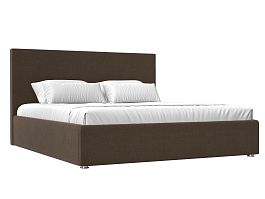 Интерьерная кровать Кариба 180 (полностью рогожка коричневая) - Фото предпросмотра