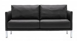 М-39 Левис 2-х местный диван (138*80*86) Орегон 16 черный "Мягкая мебель для кабинета" ТК-001812000236 черный - Фото предпросмотра
