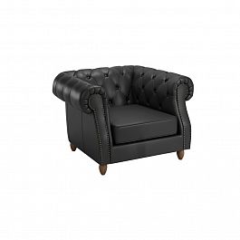 Кресло Tudor 102x105x80 чёрный - Фото предпросмотра