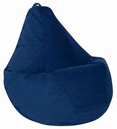 Кресло-мешок Синий Велюр XL - Фото предпросмотра