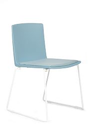 Кресло Simple X-19 Белый карскас/Голубая ткань (LFYF-17) - Фото предпросмотра